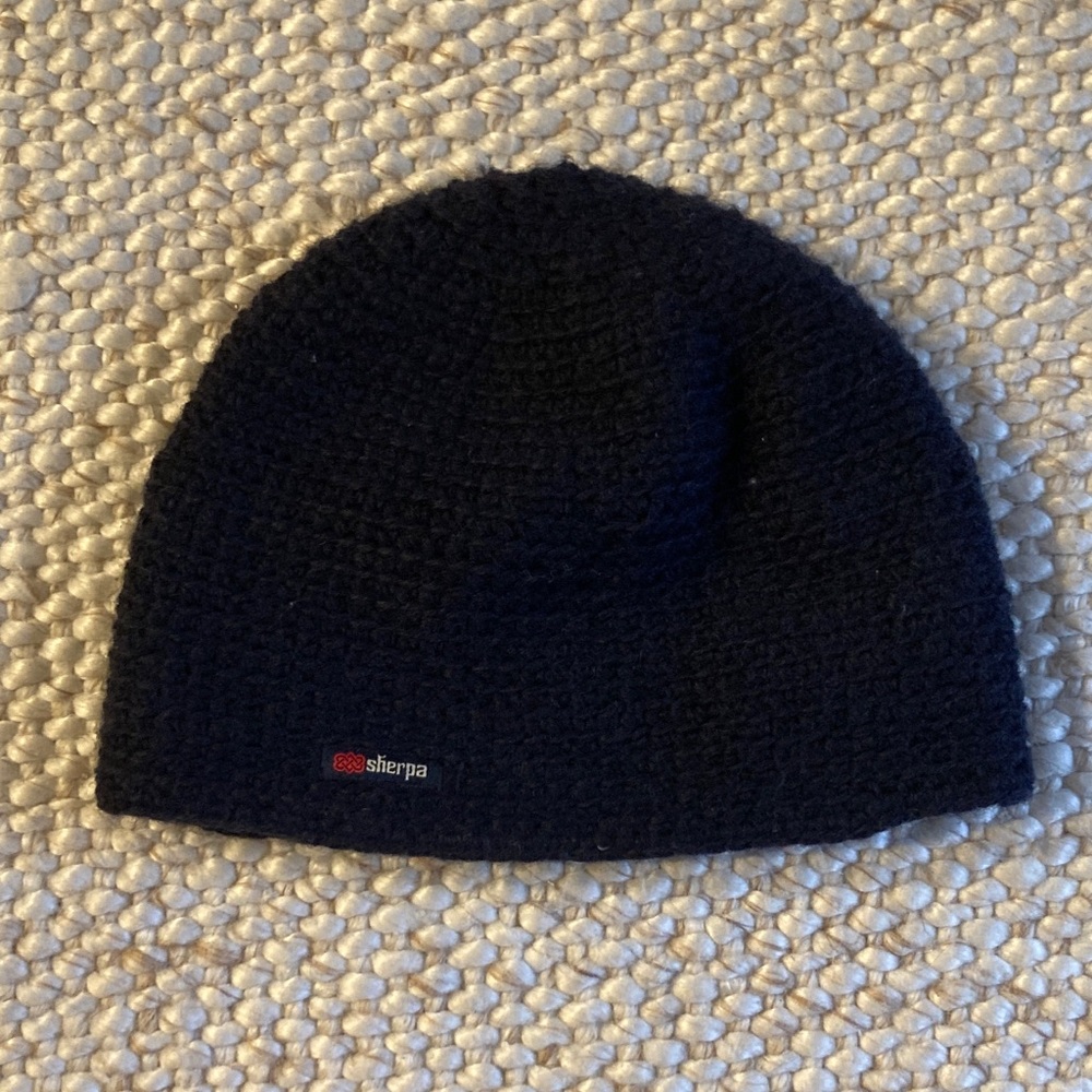 Sherpa Dark Blue Knit Beanie